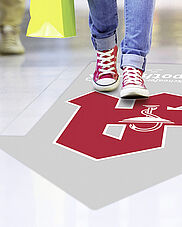 Contento Digitaldrucklösungen: Drucken & Schneiden von Bodenmatten in Spezialformen