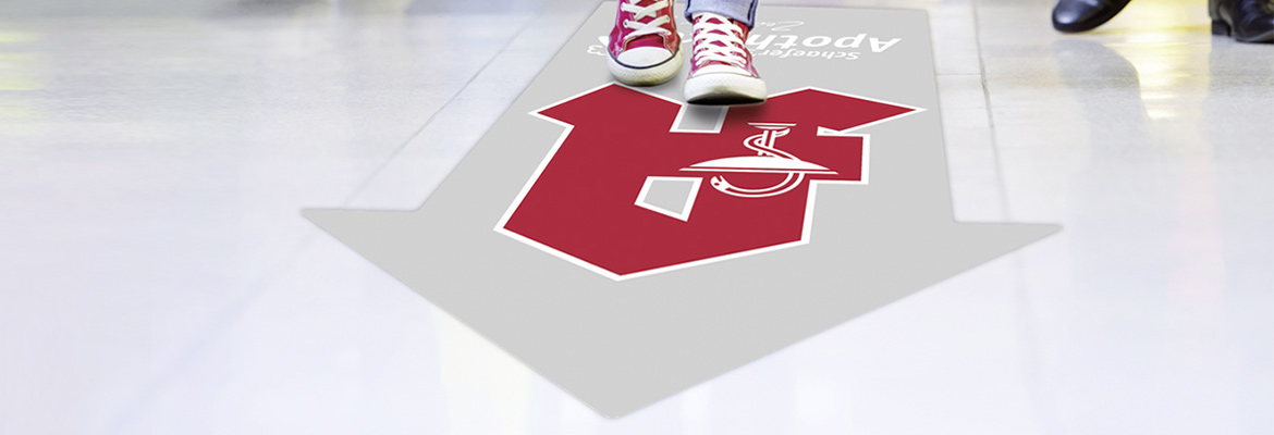 Contento Digitaldrucklösungen: Bodenmatten bedrucken & zuschneiden